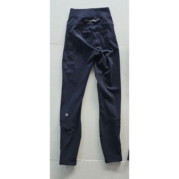 Lululemon ivivva Girls Leggings | Navy Ankle Style | Like New - Picture 2 of 10